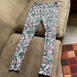 Floral Flower Colorful Multicolored Lularoe Leggings Pants TC